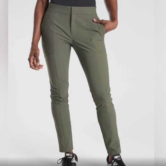 Athleta Pants - Athleta Wander Stash Skinny Pant - Olive Green - Size 10P